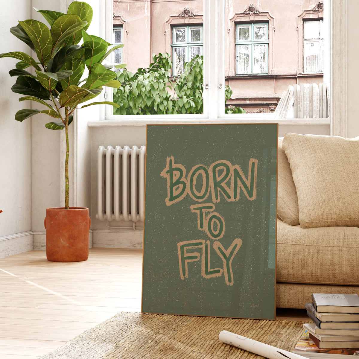 Born To Fly Green Poster