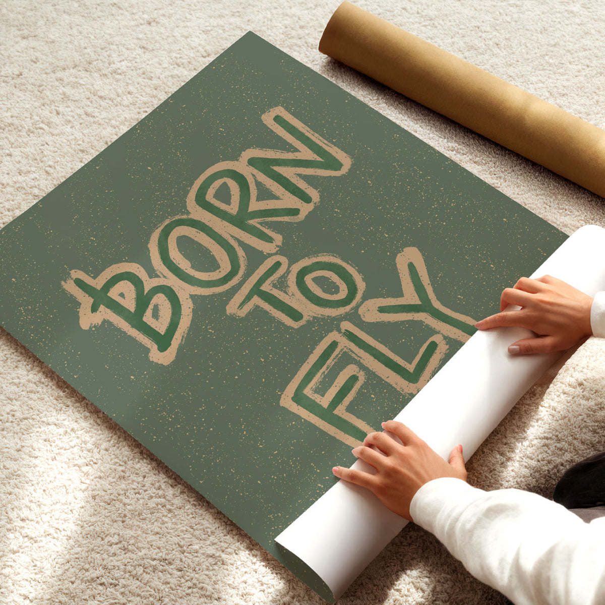 Born To Fly Green Poster