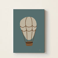 Gestreifter Heißluftballon Poster
