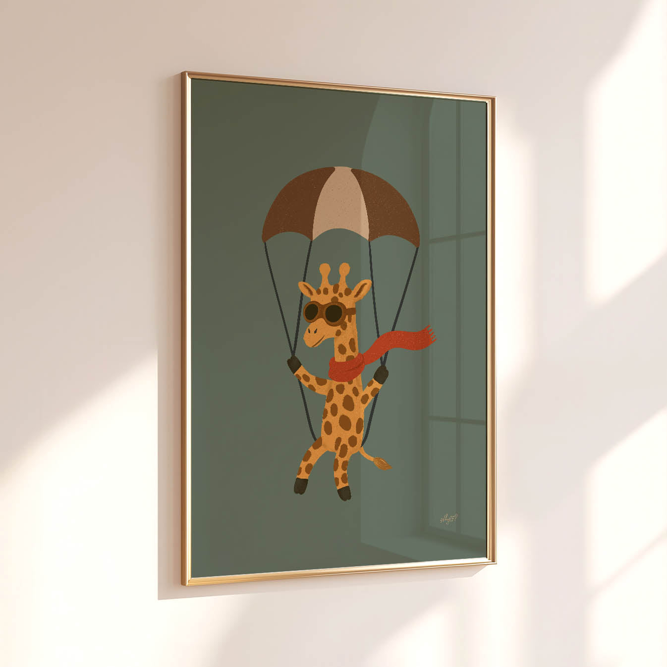 Skybound Giraffe Poster