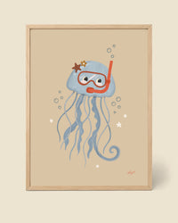 Poster Schnorchel-Qualle