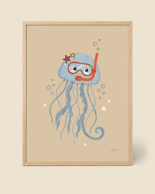 Poster Schnorchel-Qualle