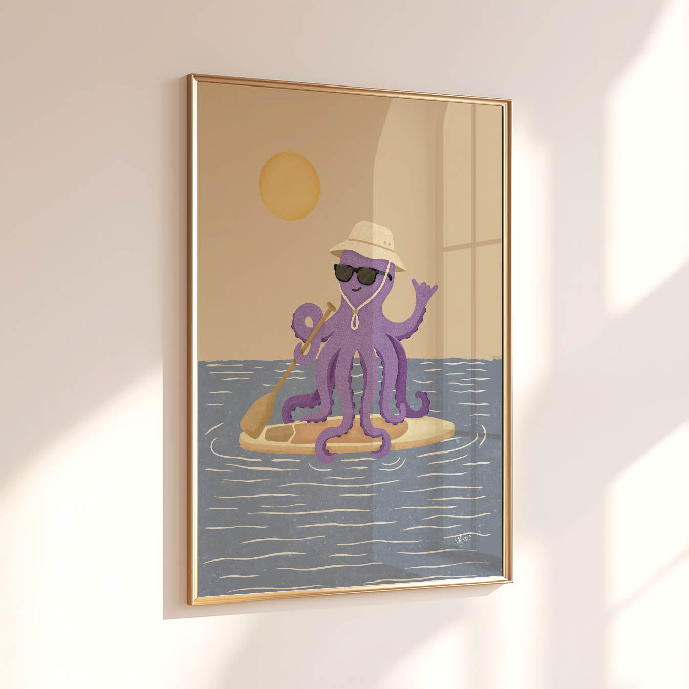 Paddle Octopus Poster