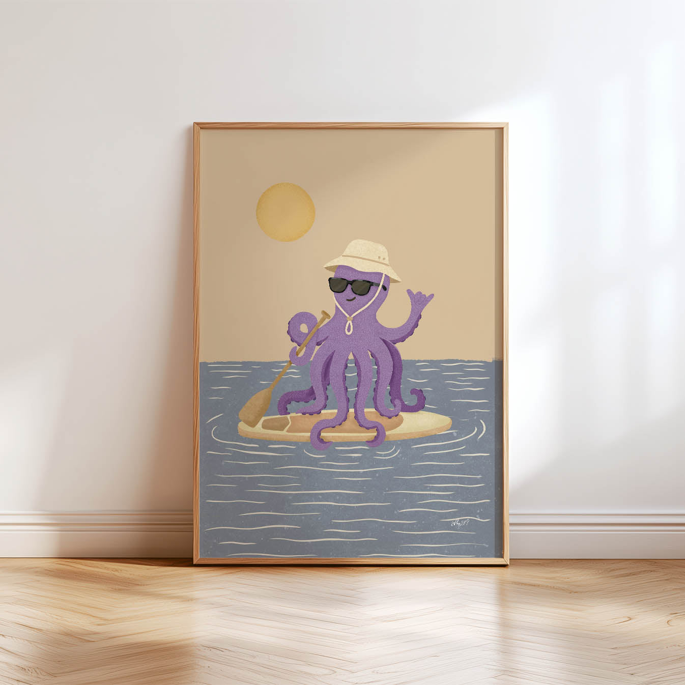 Paddel-Oktopus-Poster