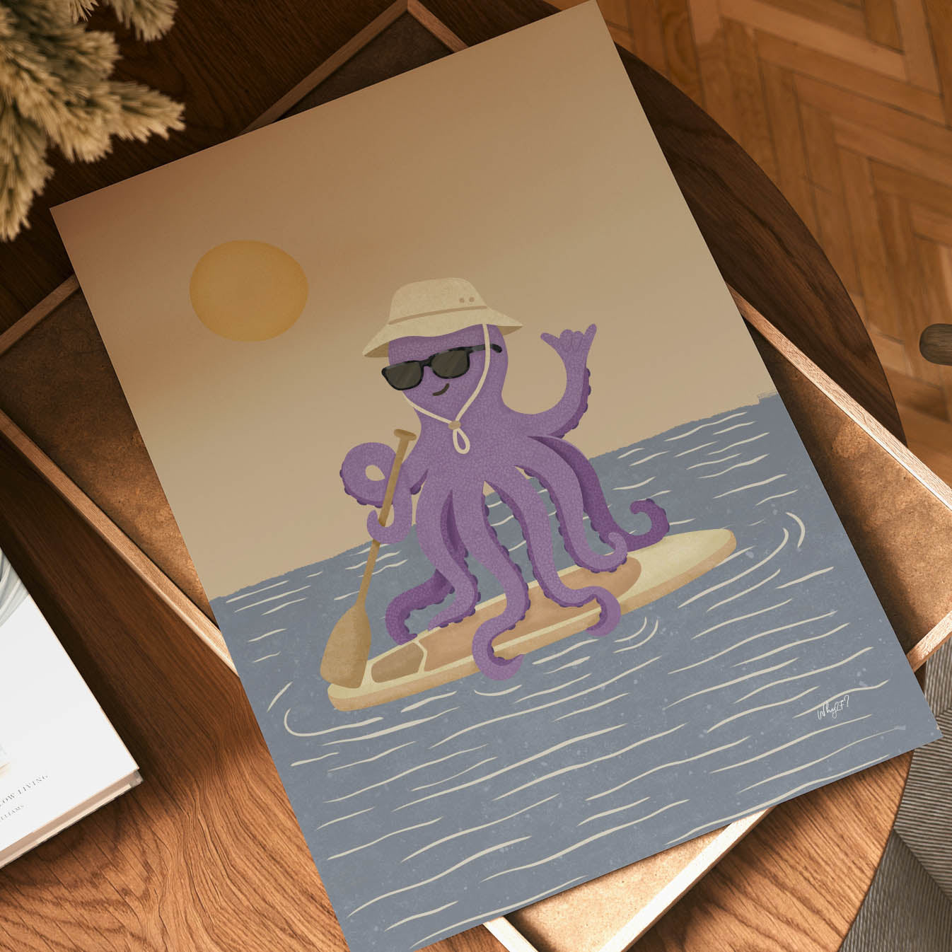Paddle Octopus Poster