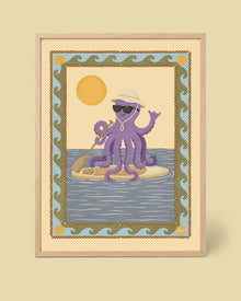 Krake Paddel-Poster
