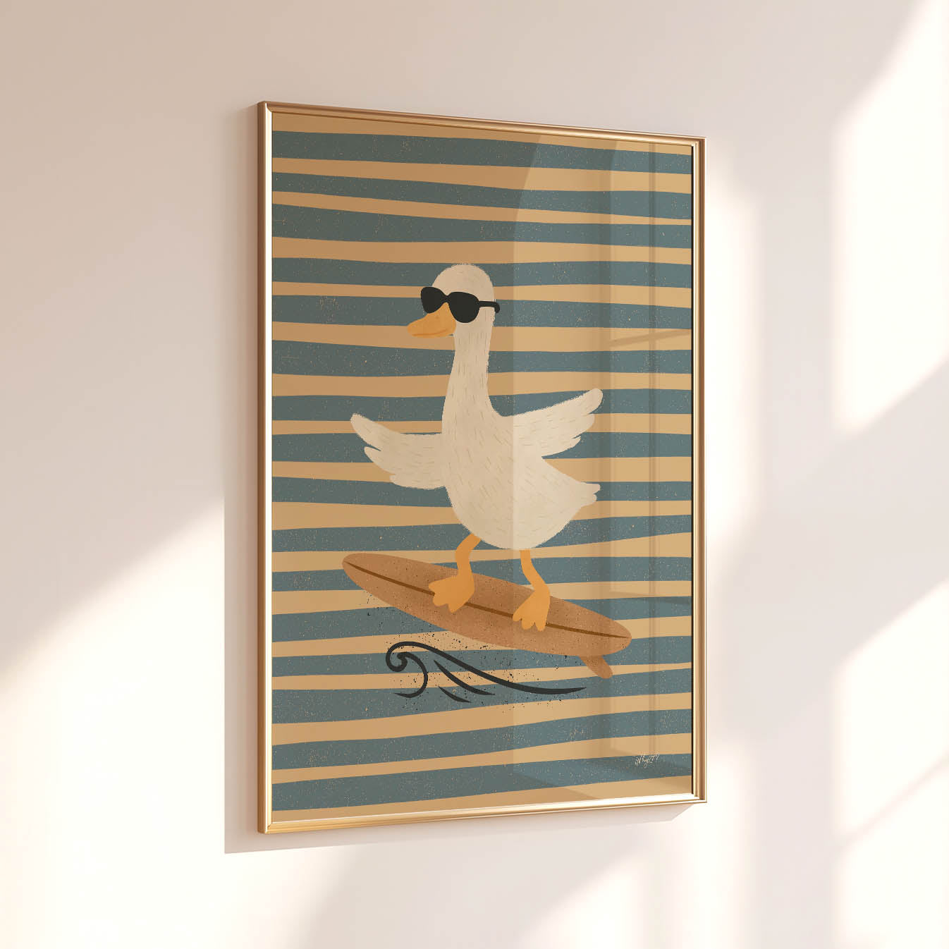 Wave Rider Duck Poster