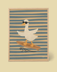 Surfer-Ente Poster