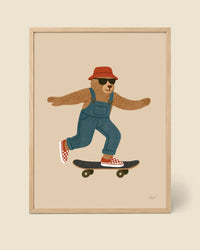 Póster Oso Skater