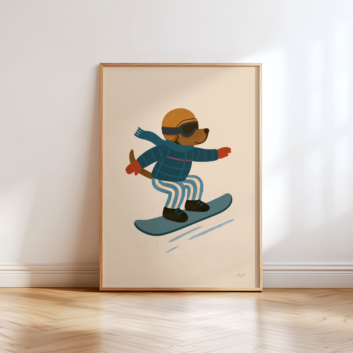 Skiing Fox Poster