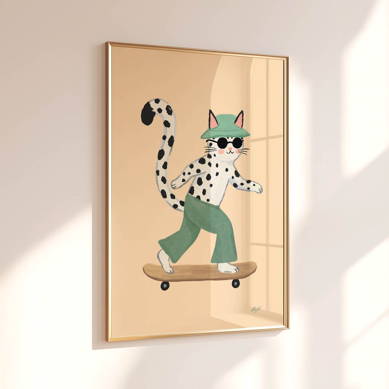 Cool Skaterkatzen-Poster