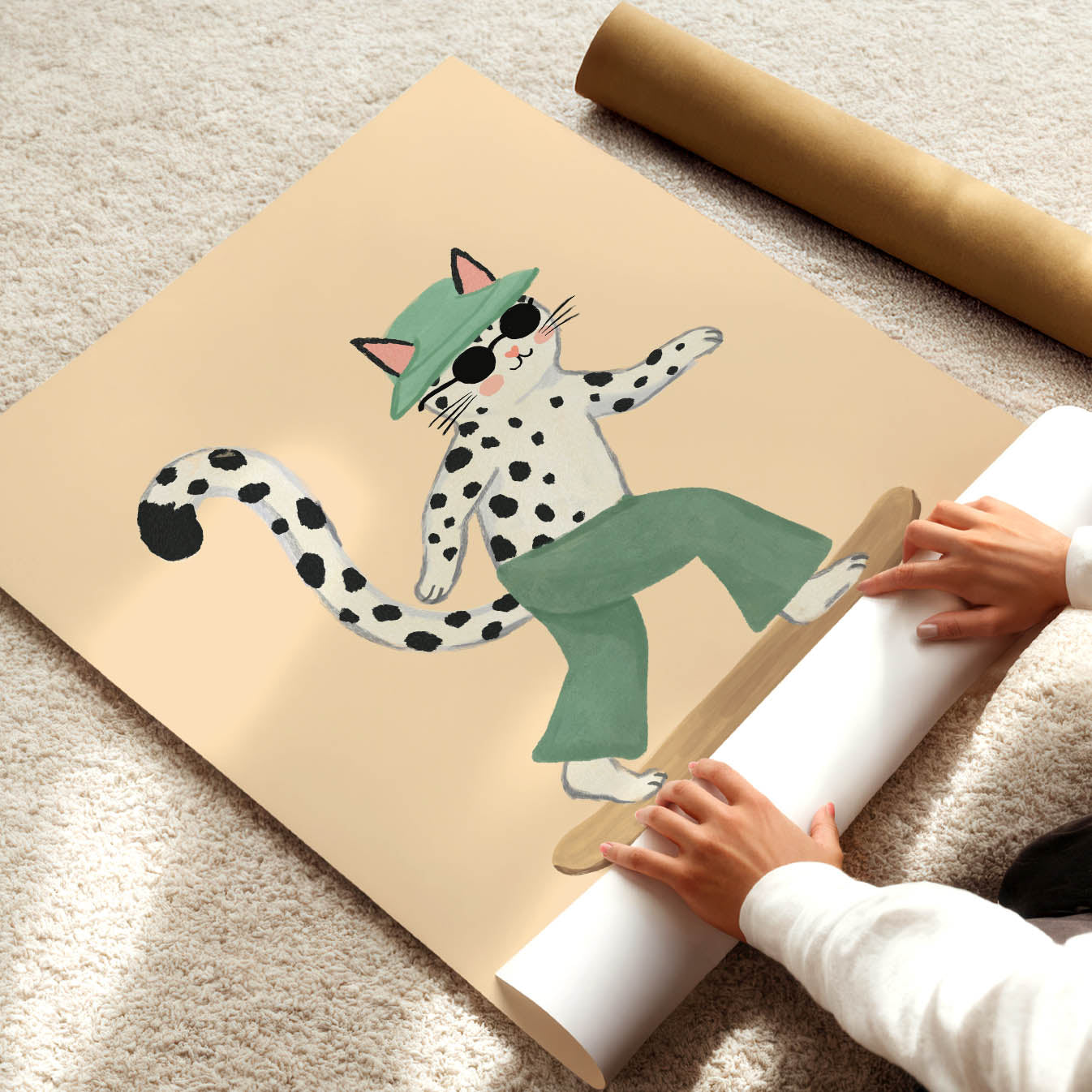 Cool Skaterkatzen-Poster