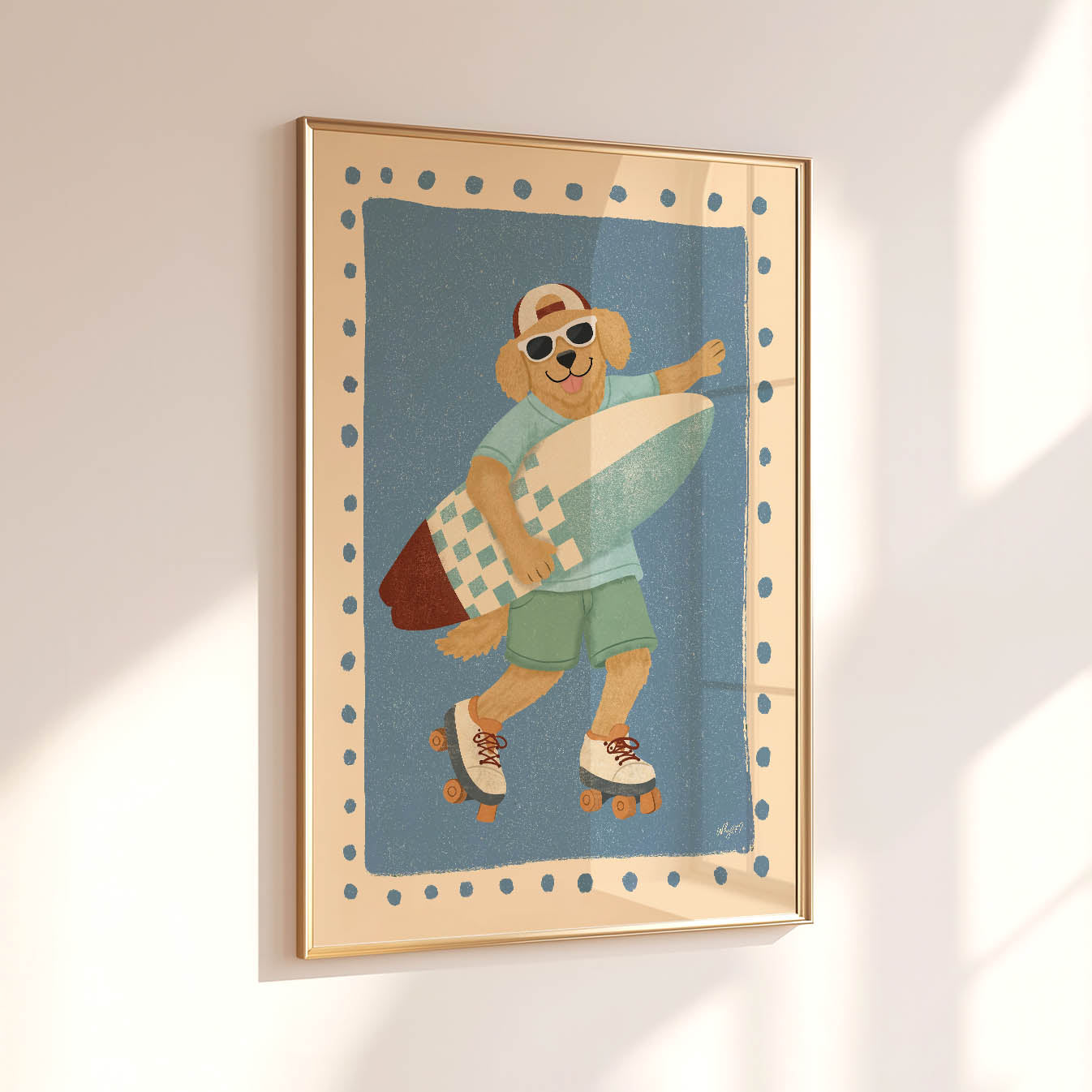 Surf & Roll Hundeplakat