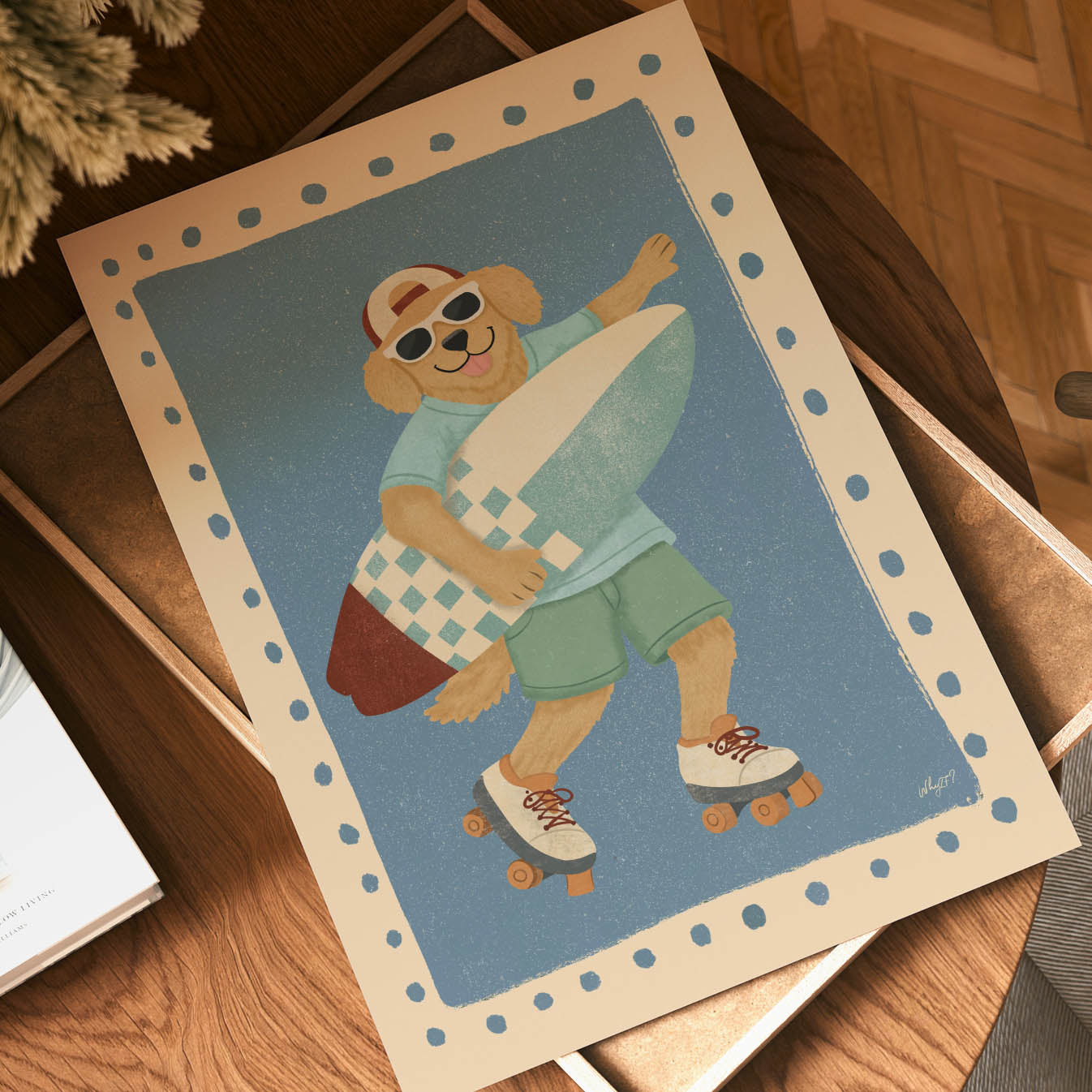 Surf & Roll Hundeplakat