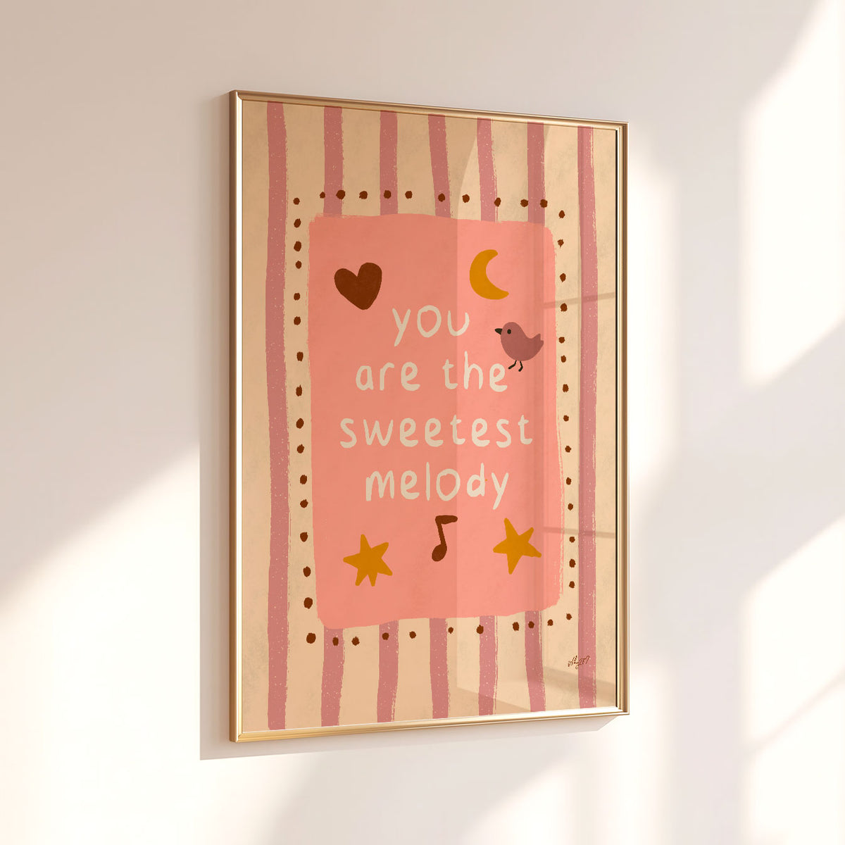 Sweetest Melody Cream Poster