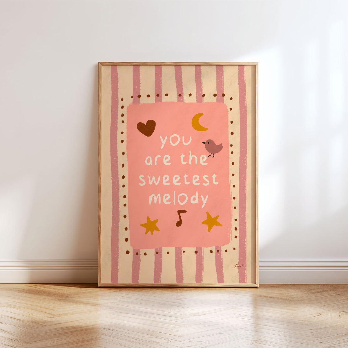 Sweetest Melody Cream Poster