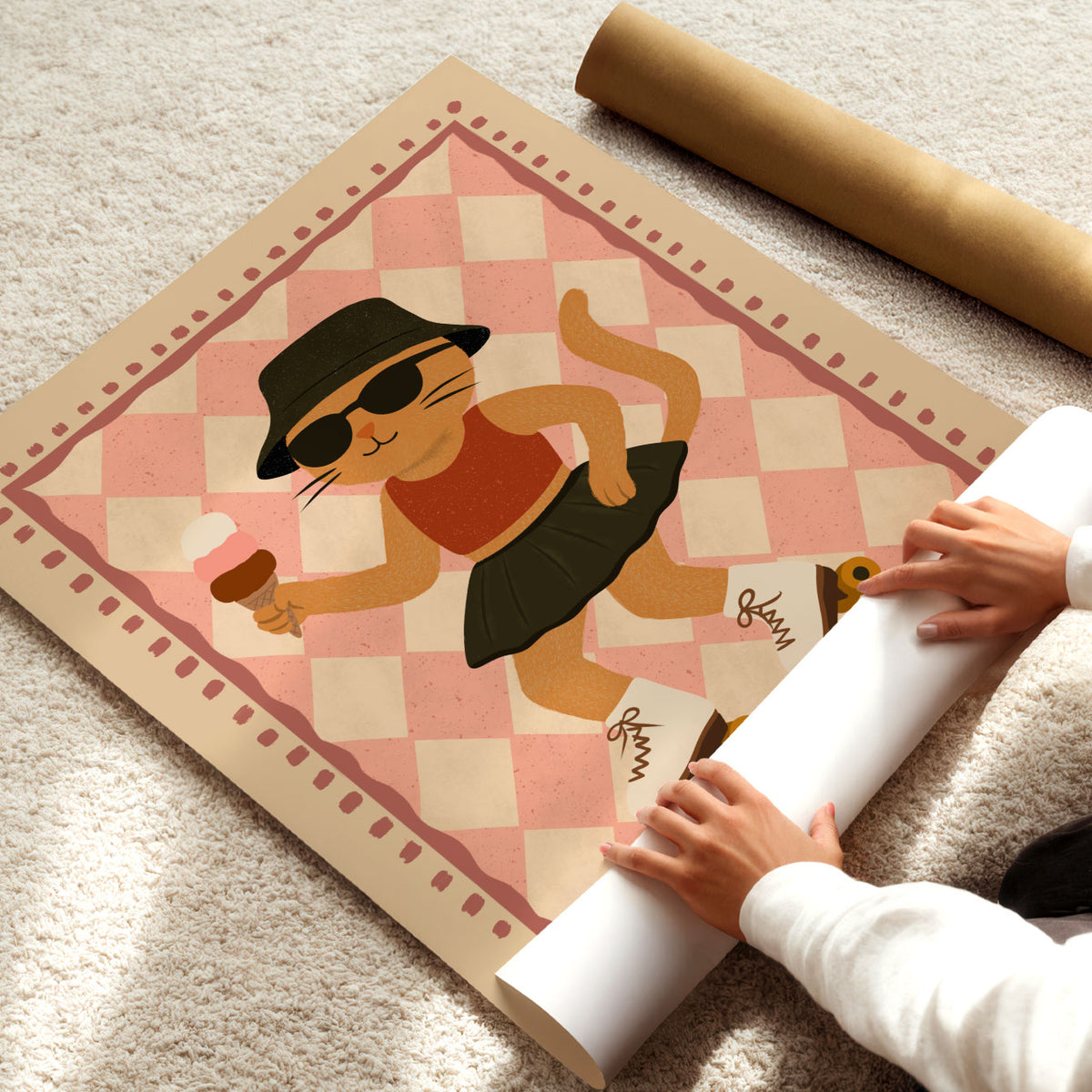 Kitty Portrait Poster