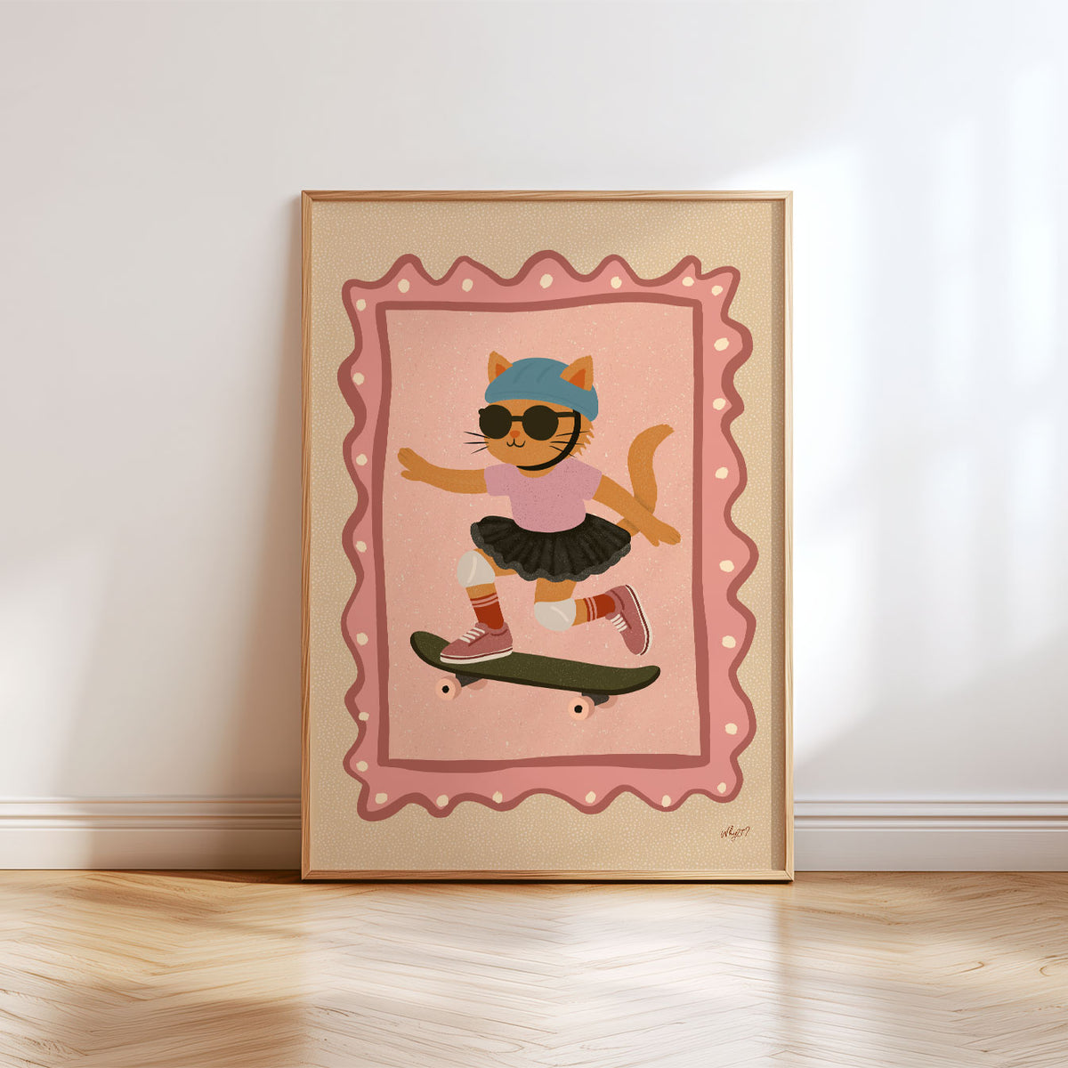 Kitty Skate Cream Poster