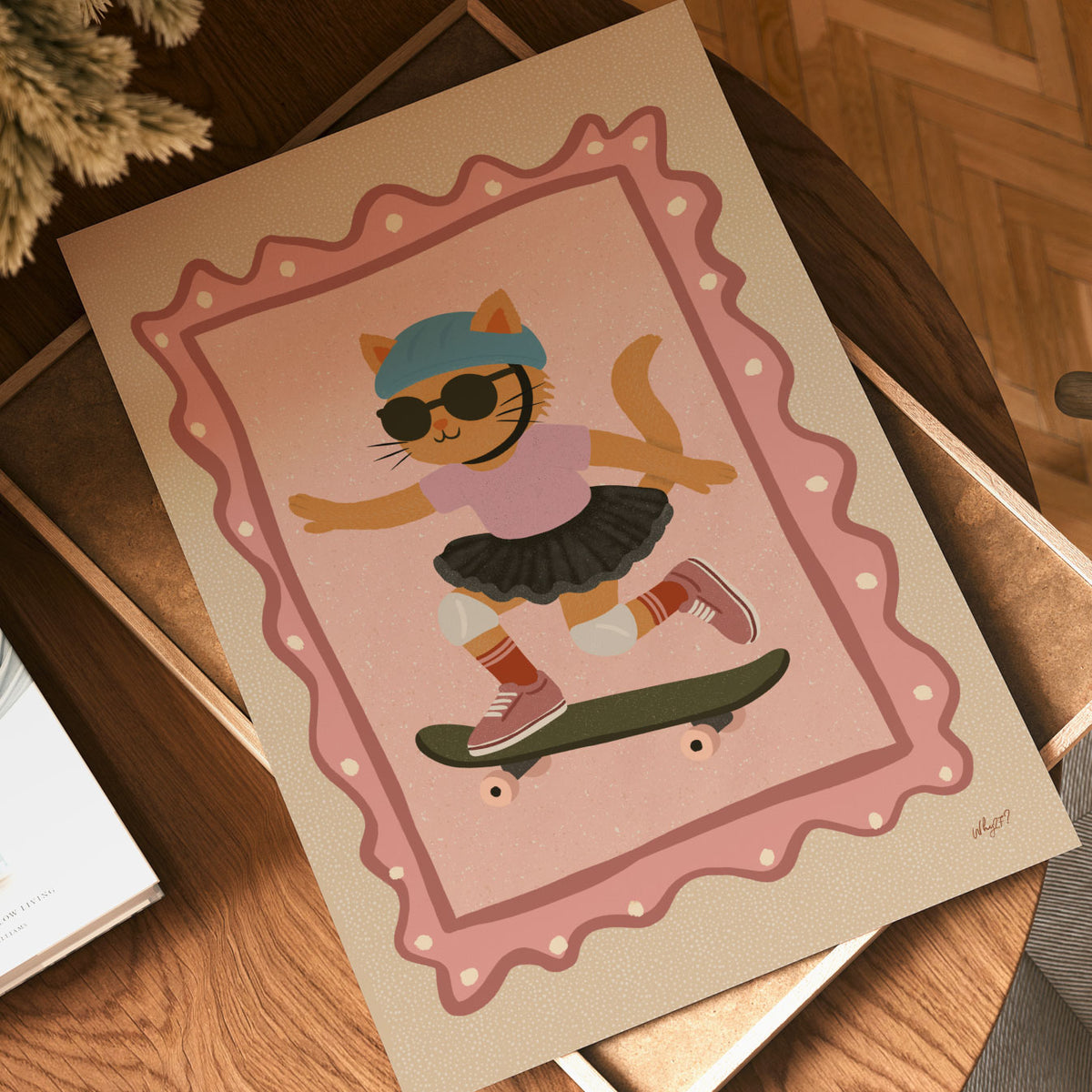 Kitty Skate Cream Poster