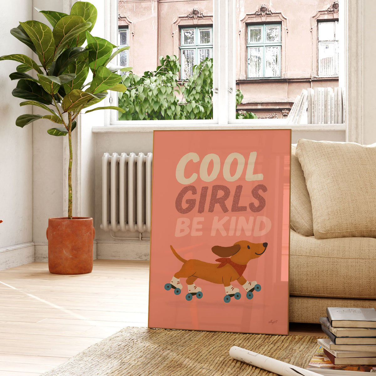 Cool Girls Be Kind Cream Poster