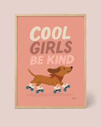 Cool Girls Be Kind Poster in Creme
