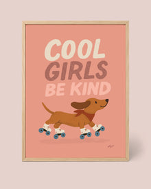 Cool Girls Be Kind Poster in Creme