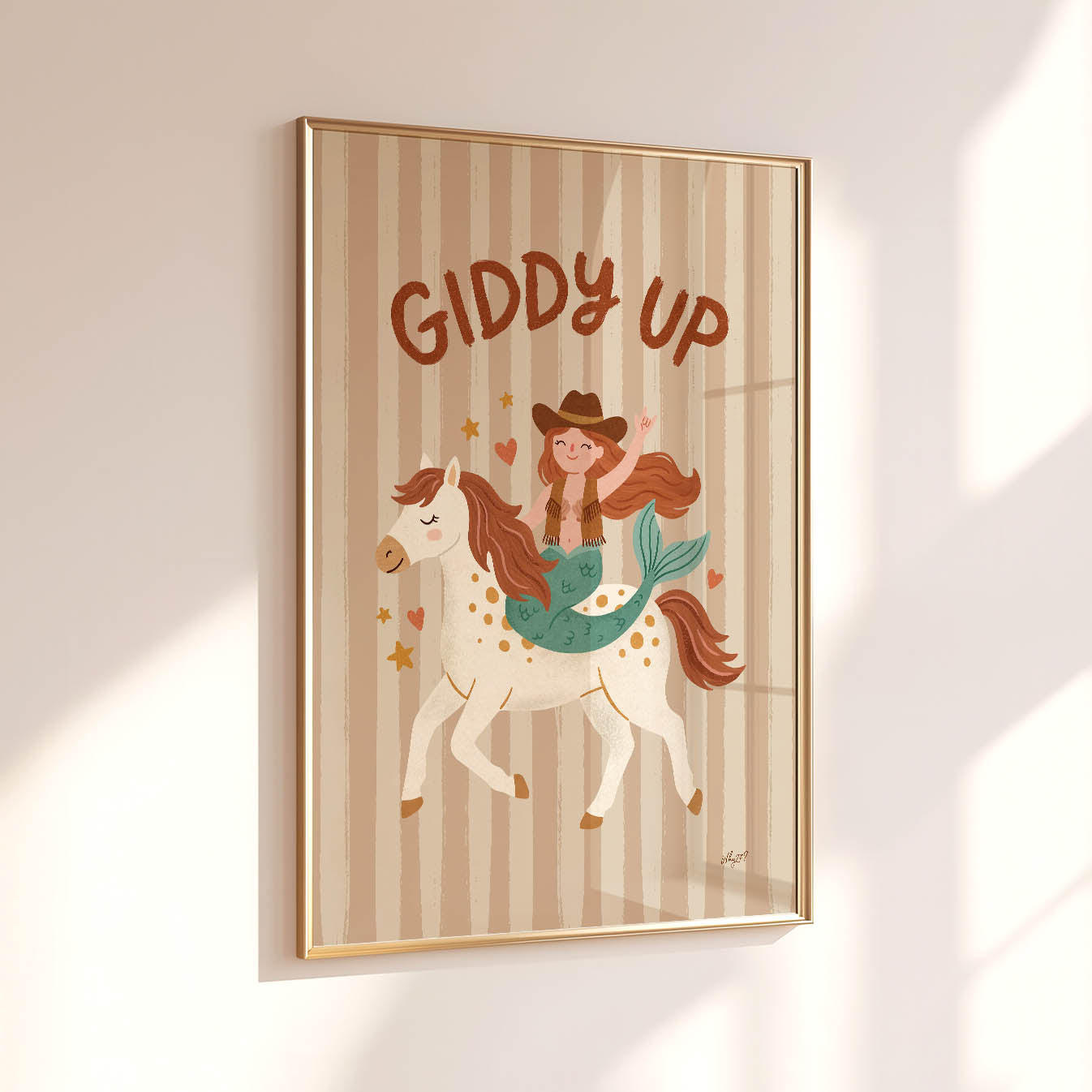Mermaid Cowgirl Poster