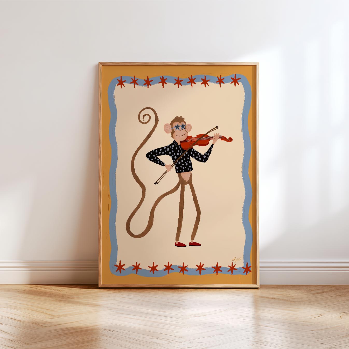 Kleiner Geiger-Affe-Poster
